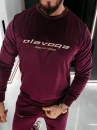 Welurowy komplet męski OLAVOGA SKIP 2026 bordo - maWer Fashion