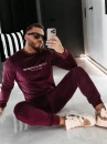 Welurowy komplet męski OLAVOGA SKIP 2026 bordo - maWer Fashion