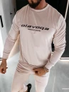 Welurowy komplet męski OLAVOGA SKIP 2026 beż - maWer Fashion