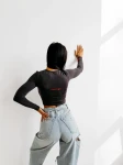 Bluzka damska OLAVOGA AMORIA 2026 grafit - maWer Fashion