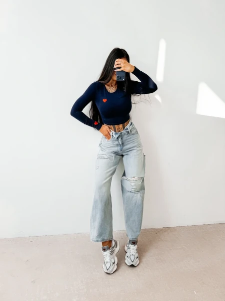 Bluzka damska OLAVOGA AMORIA 2026 grafit - maWer Fashion