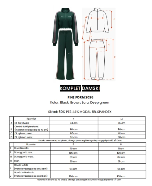 Komplet damski OLAVOGA FINE FORM 2026 czarny - maWer Fashion