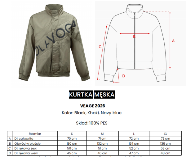 Kurtka męska OLAVOGA VEAGE 2026 granatowa - maWer Fashion