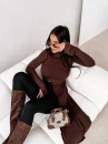 Bluzka damska OLAVOGA DUSK 2026 brąz - maWer Fashion