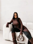 Bluzka damska OLAVOGA DUSK 2026 brąz - maWer Fashion