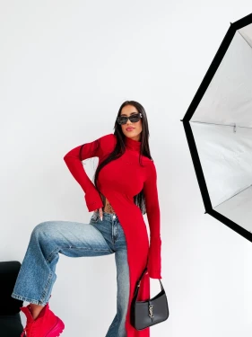 Bluzka damska OLAVOGA DUSK 2026 czerwień