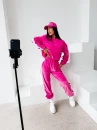Welurowy komplet damski OLAVOGA NOELLE 2026 fuksja - maWer Fashion