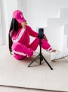 Welurowy komplet damski OLAVOGA NOELLE 2026 fuksja - maWer Fashion