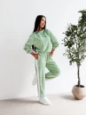 Welurowy komplet damski OLAVOGA NOELLE 2026 matcha - maWer Fashion