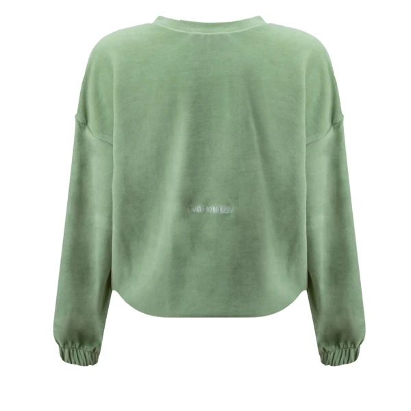 Welurowy komplet damski OLAVOGA NOELLE 2026 matcha - maWer Fashion