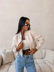 Kurtka damska bomberka OLAVOGA MASTI 2026 beż - maWer Fashion