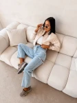 Kurtka damska bomberka OLAVOGA MASTI 2026 beż - maWer Fashion
