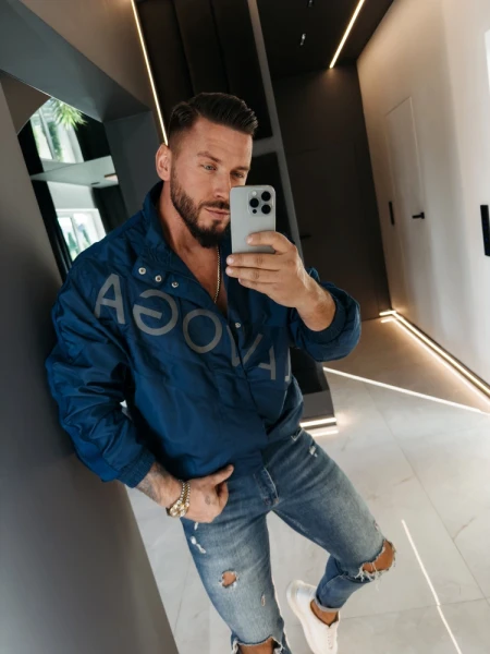 Kurtka męska OLAVOGA VEAGE 2026 granatowa - maWer Fashion