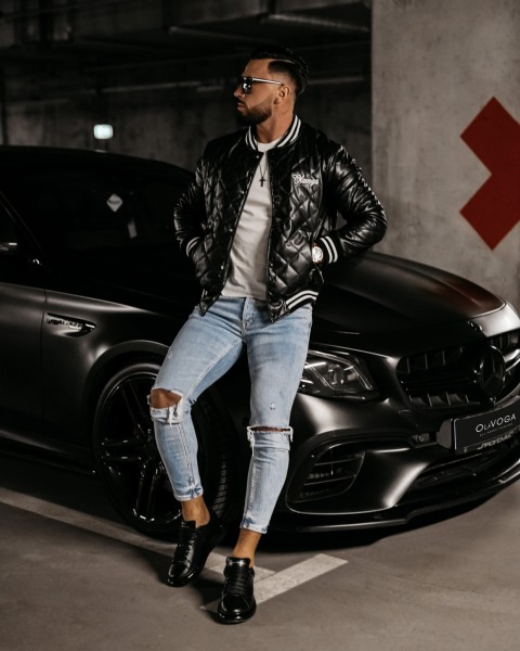 Bomberka męska OLAVOGA MEDRE 2026 czarna -  maWer Fashion