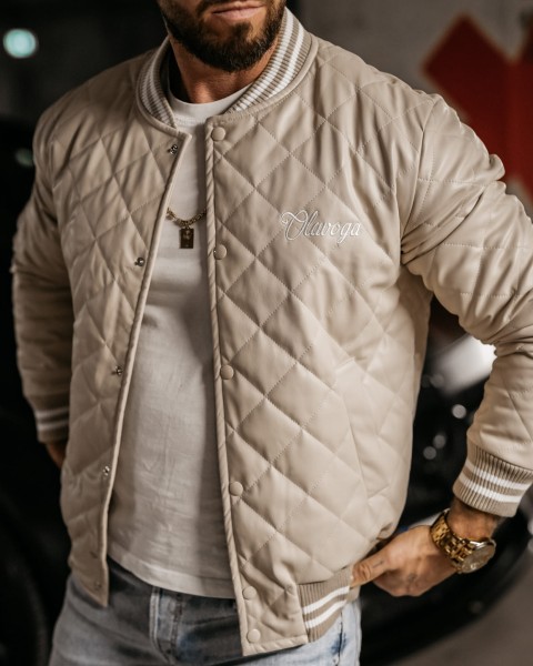 Bomberka męska OLAVOGA MEDRE 2026 beż -  maWer Fashion