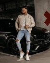 Bomberka męska OLAVOGA MEDRE 2026 beż -  maWer Fashion