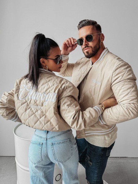 Bomberka męska OLAVOGA MEDRE 2026 beż -  maWer Fashion