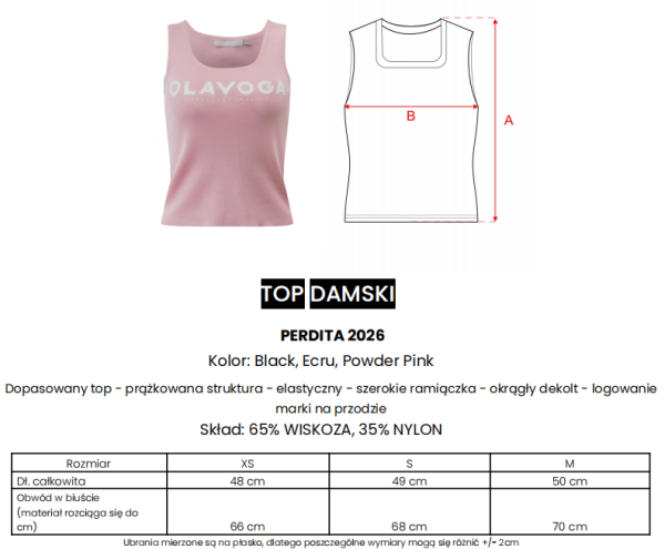 Top damski OLAVOGA PERDITA 2026 czarny - maWer Fashion