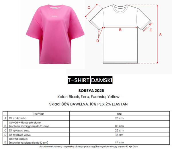 T-shirt damski OLAVOGA SOREYA 2026 czarna - maWer Fashion