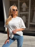 T-shirt damski OLAVOGA SOREYA 2026 ecru - maWer Fashion
