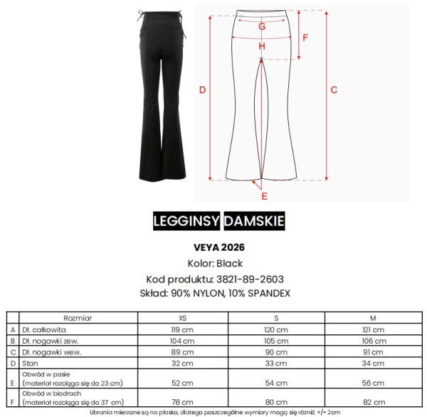 Legginsy damskie OLAVOGA VEYA 2026 czarne - maWer Fashion
