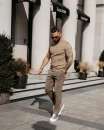 T-shirt męski OLAVOGA XAE 2026 camel - maWer Fashion