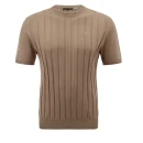 T-shirt męski OLAVOGA XAE 2026 camel - maWer Fashion