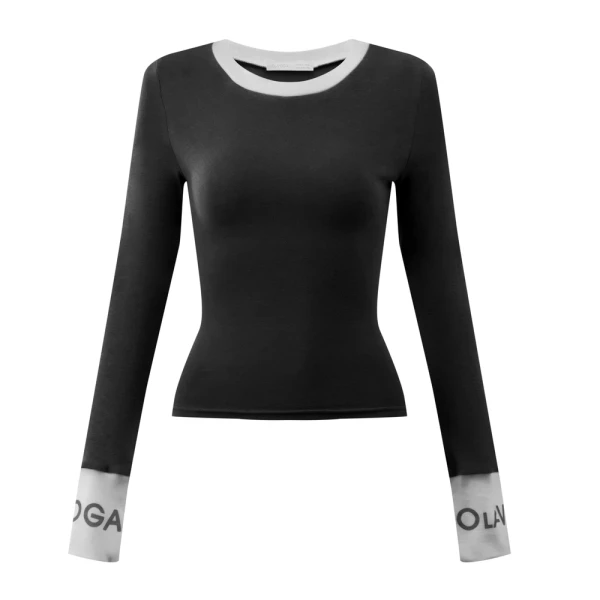 Bluzka damska OLAVOGA ELISEA 2026 czarny - ecru - maWer Fashion