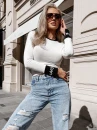 Bluzka damska OLAVOGA ELISEA 2026 ecru - czarny - maWer Fashion