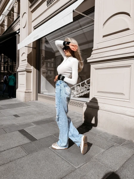 Bluzka damska OLAVOGA ELISEA 2026 ecru - czarny - maWer Fashion