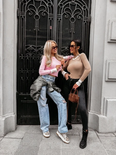 Bluzka damska OLAVOGA ELISEA 2026 róż - ecru - maWer Fashion