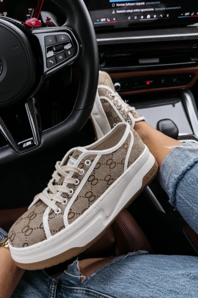 Buty damskie sneakersy OLAVOGA MALLOW 2026 beż - maWer Fashion