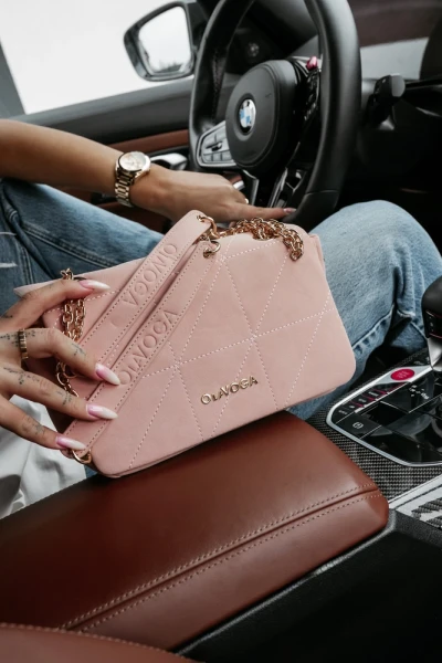 Torebka damska OLAVOGA TERING 2026 pudrowy róż - maWer Fashion