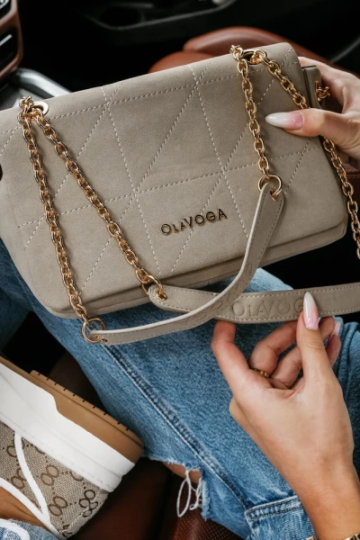 Torebka damska OLAVOGA TERING 2026 ciemny beż - maWer Fashion