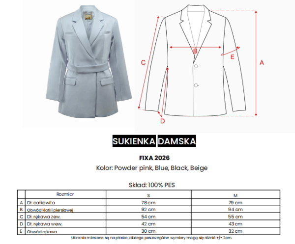 Sukienka OLAVOGA FIXA 2026 beż - maWer Fashion