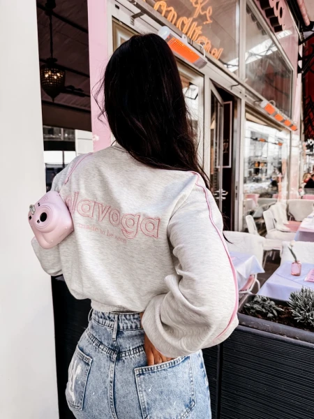 Bluza damska OLAVOGA ROSEA 2026 szara - maWer Fashion