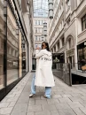 Płaszcz damski OLAVOGA ZYRO 2026 beż - maWer Fashion