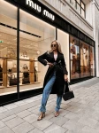 Płaszcz damski OLAVOGA ZYRO 2026 czarny - maWer Fashion
