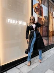 Płaszcz damski OLAVOGA ZYRO 2026 czarny - maWer Fashion