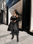 Płaszcz damski OLAVOGA ZYRO 2026 czarny - maWer Fashion
