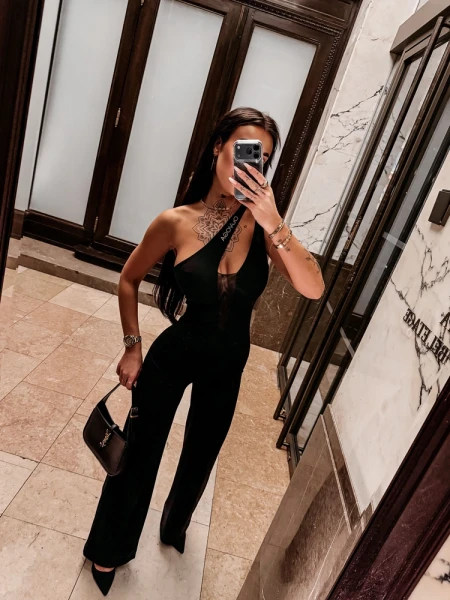 Kombinezon damski OLAVOGA LUNELLE 2026 czarny - maWer Fashion