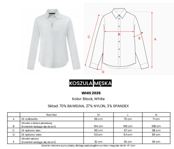 Koszula męska OLAVOGA WHIS 2026 czarna - maWer Fashion
