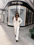 Komplet damski OLAVOGA TRACY 2026 ecru - maWer Fashion