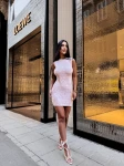 Sukienka damska OLAVOGA NOVA 2026 róż - maWer Fashion