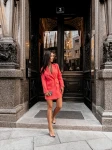 Sukienka damska OLAVOGA ROSO 2026 pomarańcz - maWer Fashion
