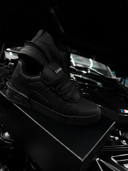 Buty męskie sneakersy OLAVOGA BOOST 2026 czarne - maWer Fashion