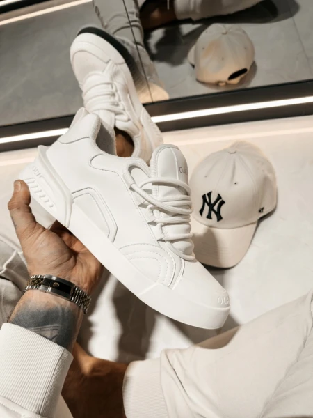 Buty męskie sneakersy OLAVOGA BOOST 2026 ecru - maWer Fashion