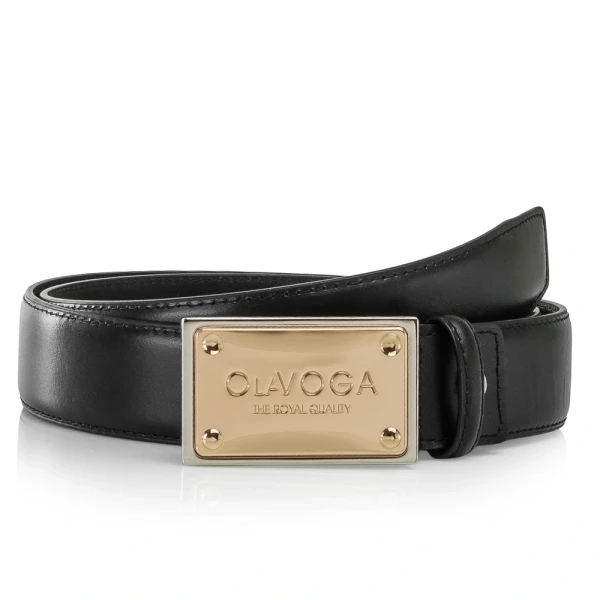 Pasek męski OLAVOGA ITHACA 2026 czarny - maWer Fashion