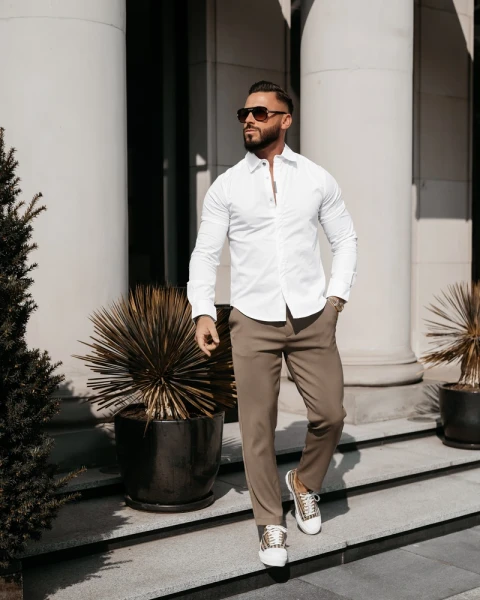 Koszula męska OLAVOGA WHIS 2026 biała - maWer Fashion
