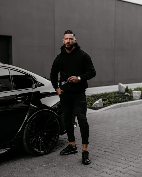 Bluza męska OLAVOGA VITREGNO 2025 czarna - maWer Fashion